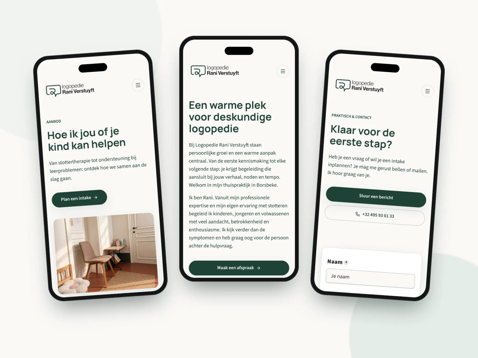 Logopedie Rani Verstuyft - Warme website voor een thuispraktijk in Borsbeke gallery image 1