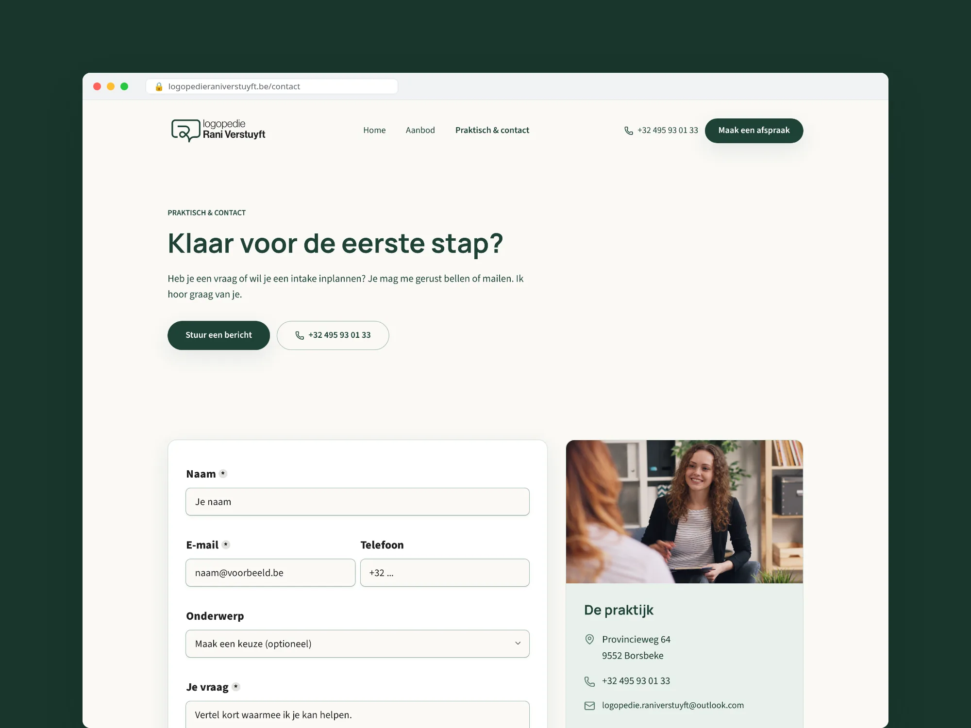Logopedie Rani Verstuyft - Warme website voor een thuispraktijk in Borsbeke gallery image 3